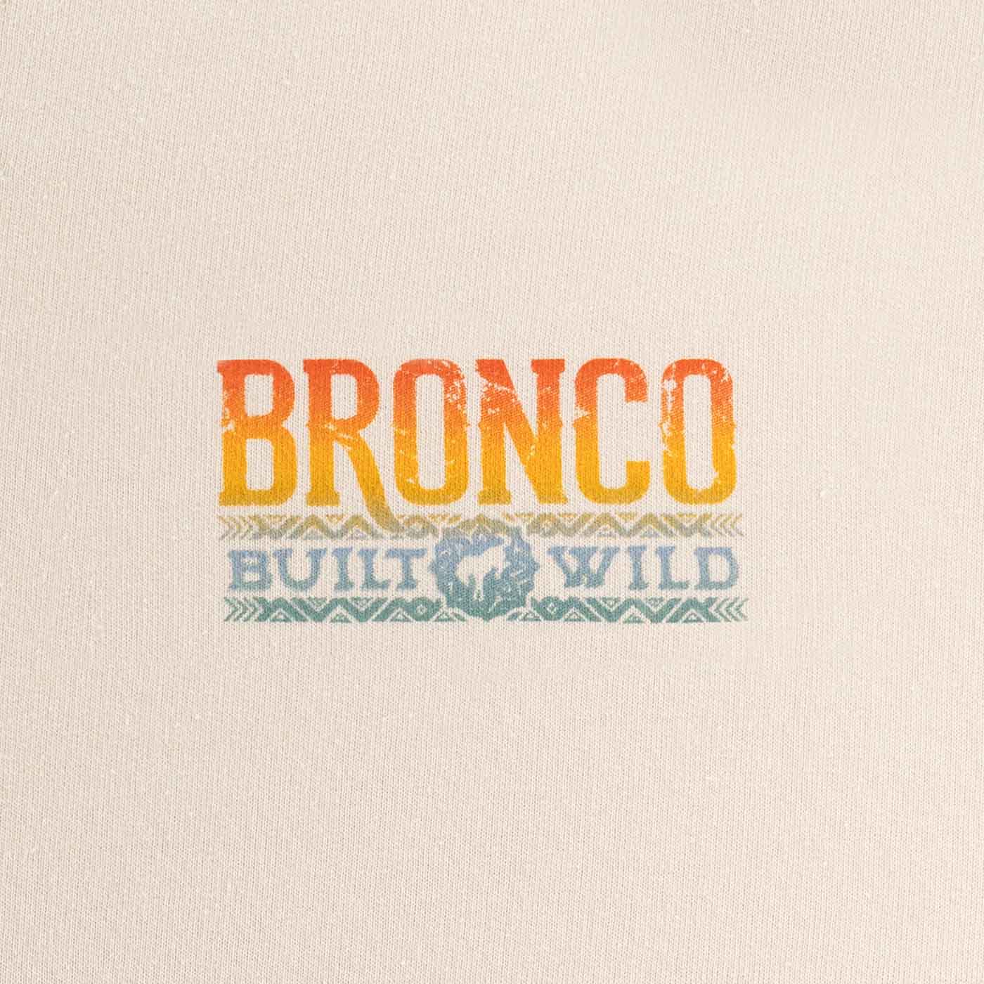 Ford Bronco Womens Ombre Built Wild Graphic Vintage Wash Hoodie - Image 5