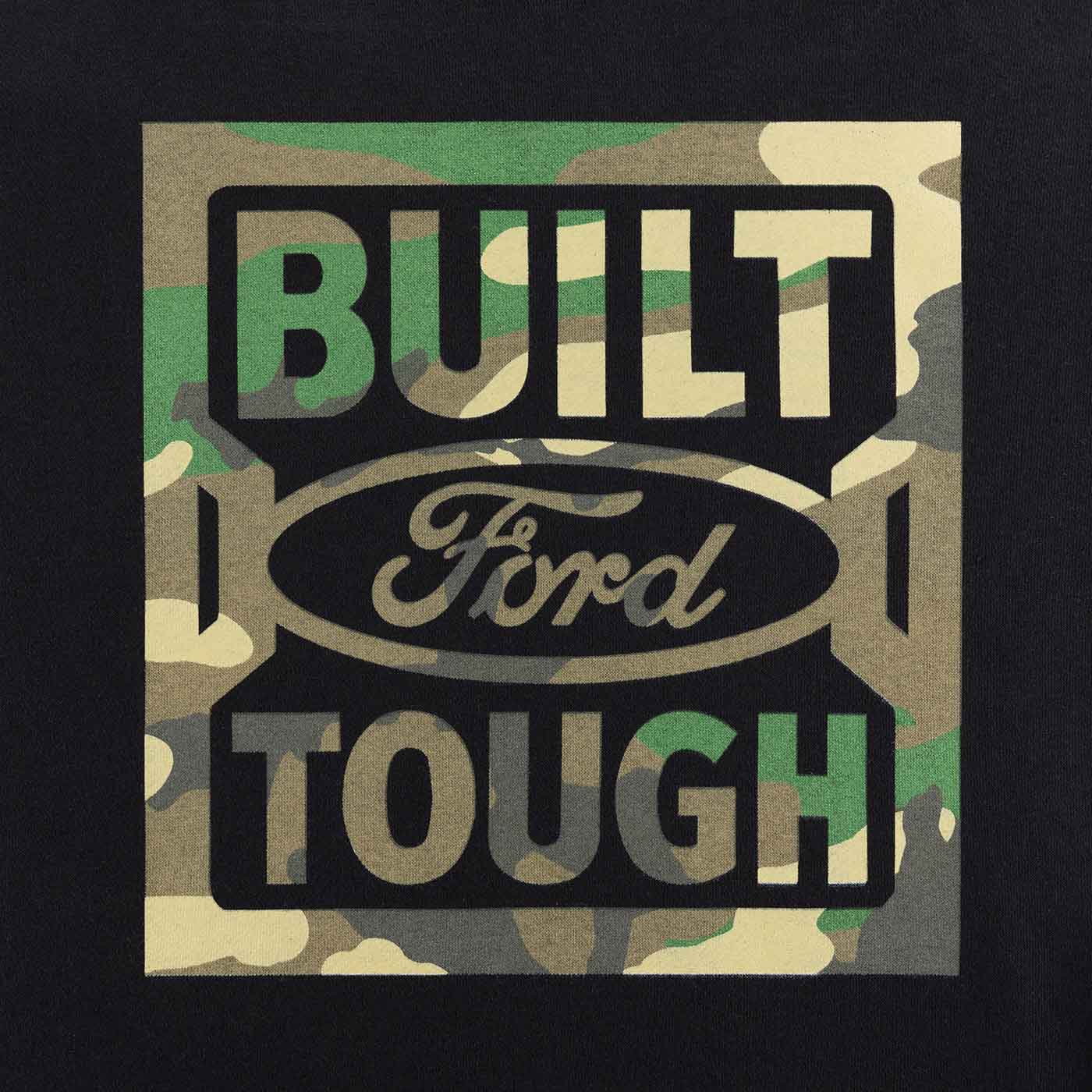 Built Ford Tough Mens Camo Logo Fleece Hoodie - Image 4