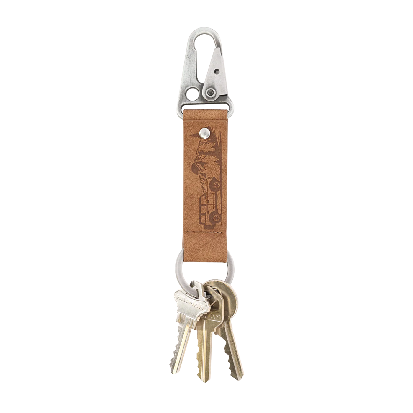 Ford Bronco Leather Carabiner Keychain - Image 6