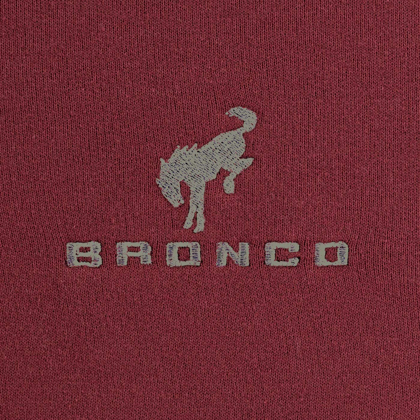 Ford Bronco Mens Maroon Quarter Zip Sweatshirt - Image 4