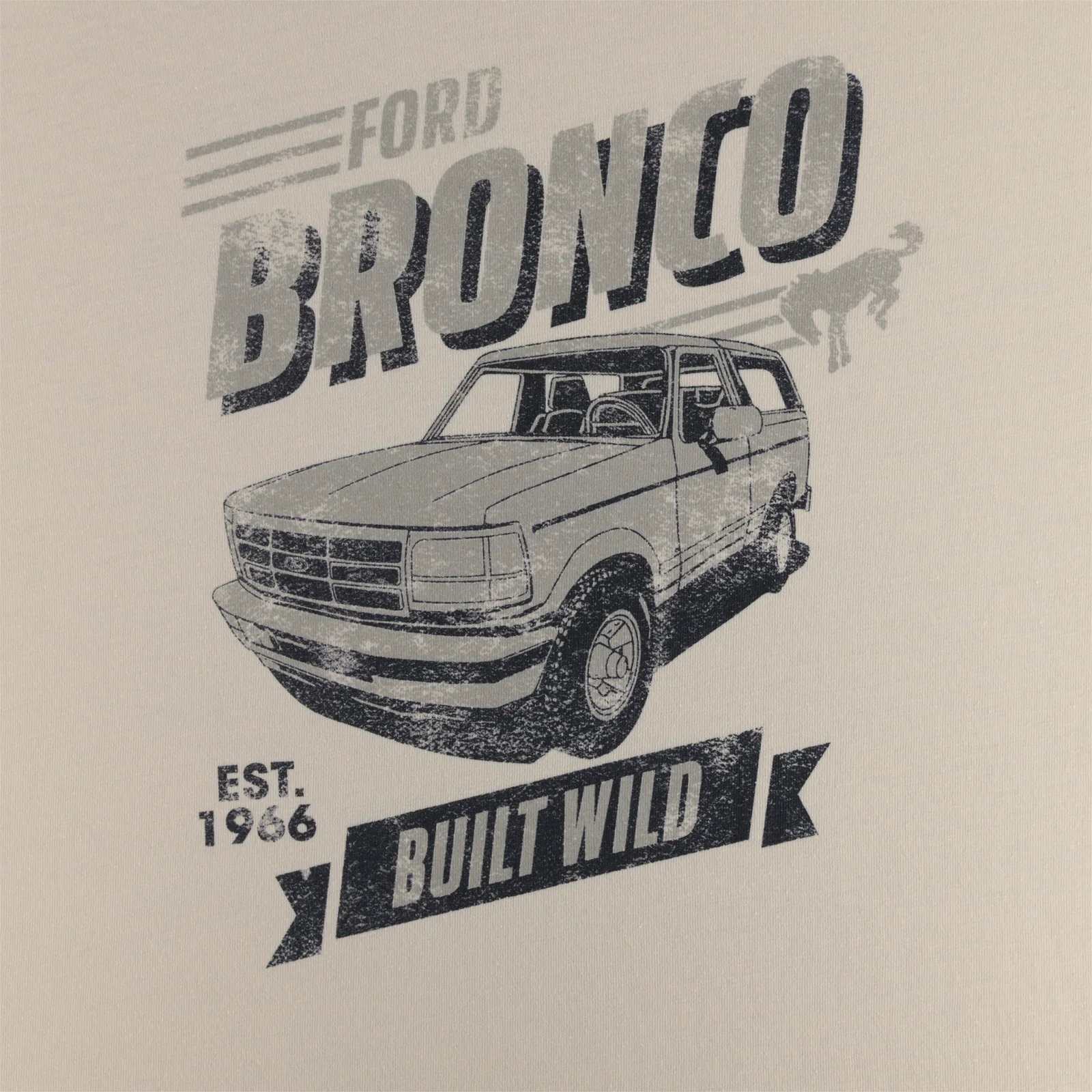Ford Bronco Built Wild Since 1966 Mens Retro T-Shirt - Image 4