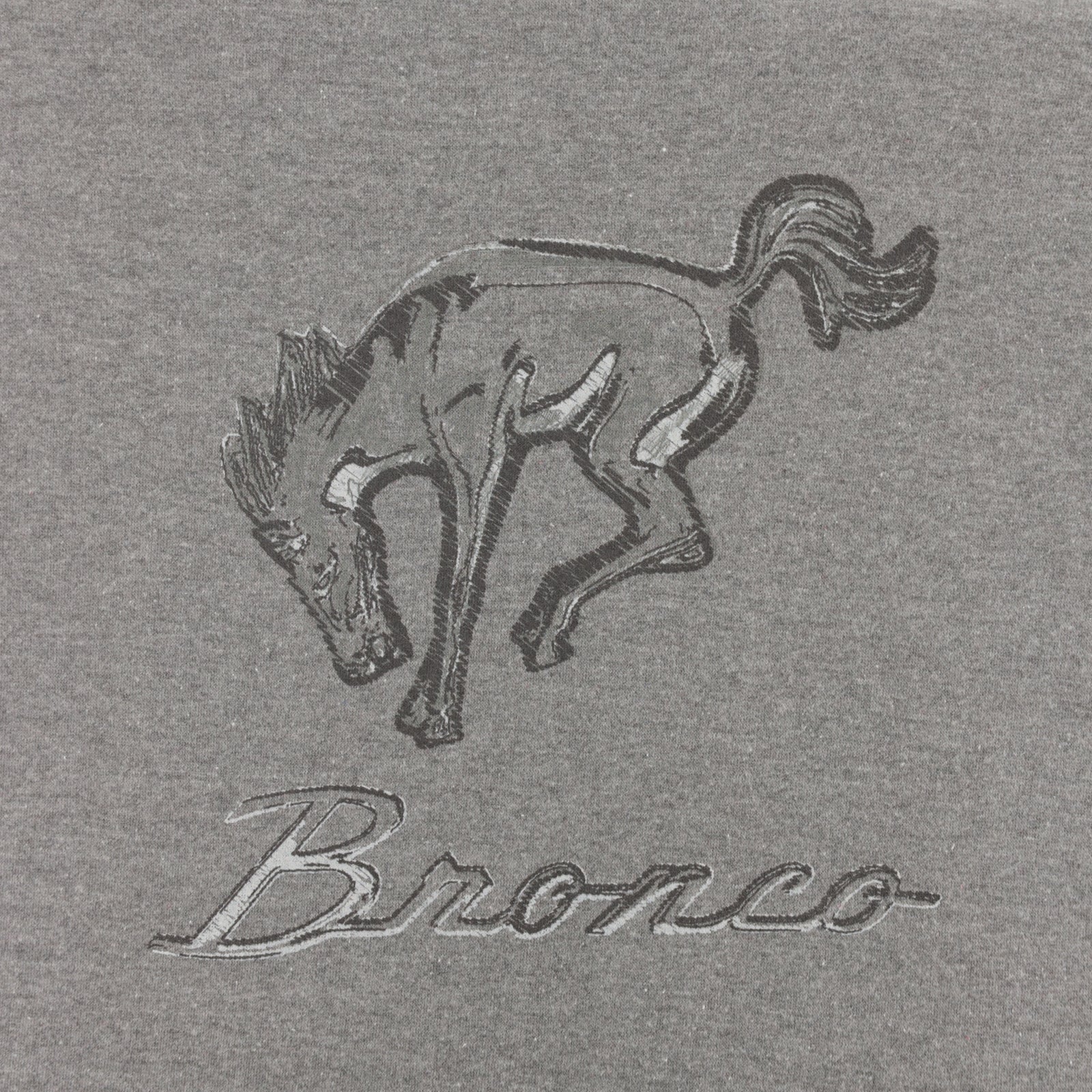 Ford Bronco Womens Gray Relaxed Fleece Crewneck Sweatshirt - Image 5