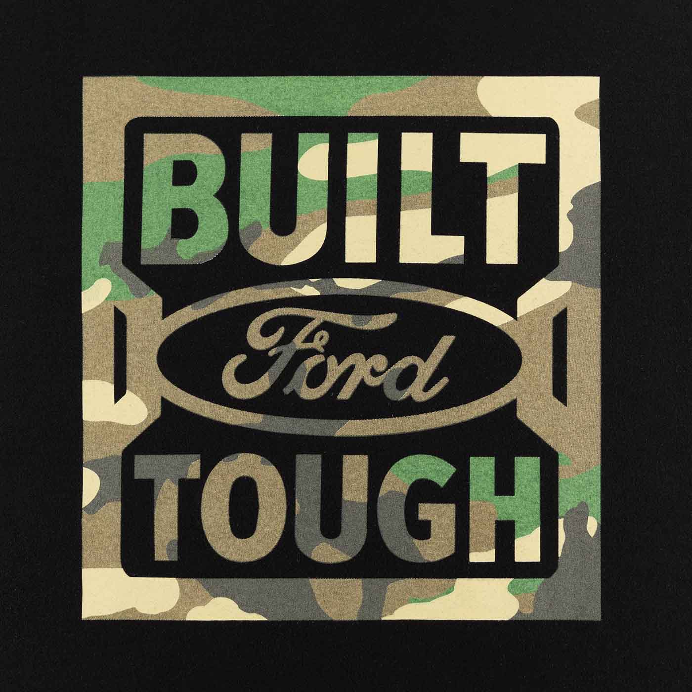 Ford Built Ford Tough Mens Camouflage Logo Short Sleeve T-Shirt - Image 4
