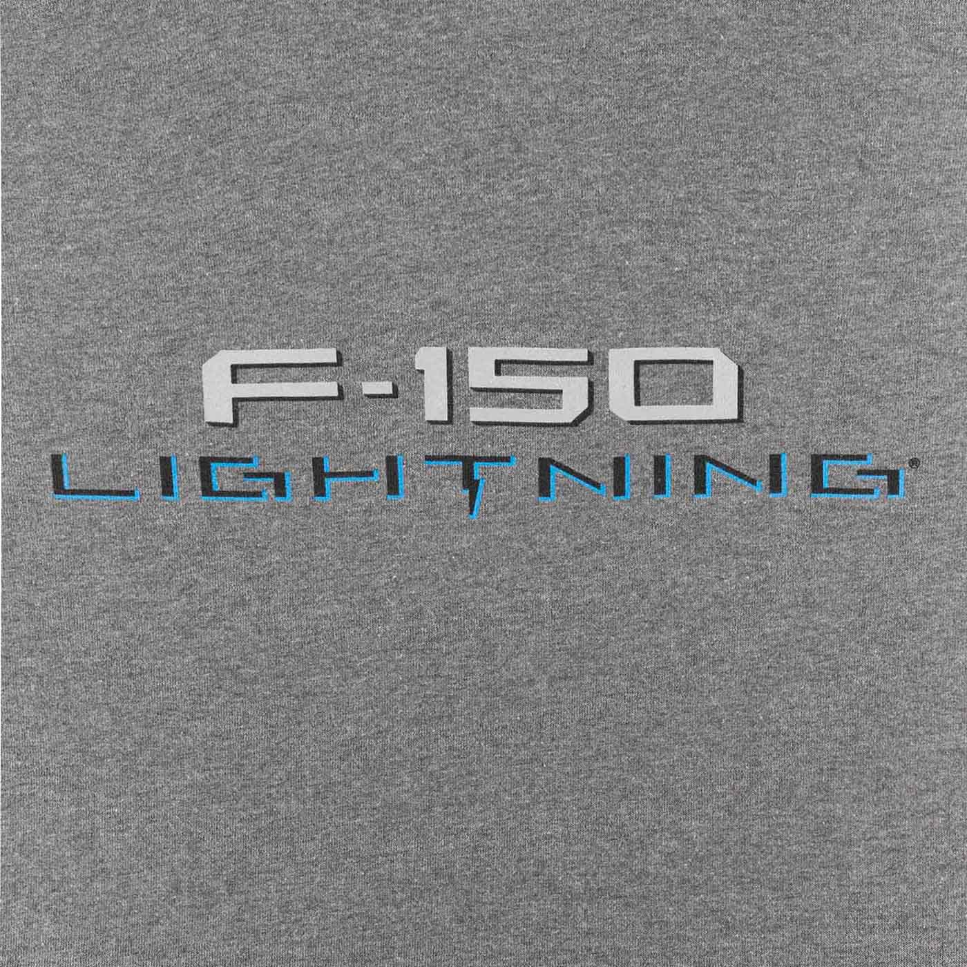Ford F-150 Lightning Mens Gray Hoodie - Image 3