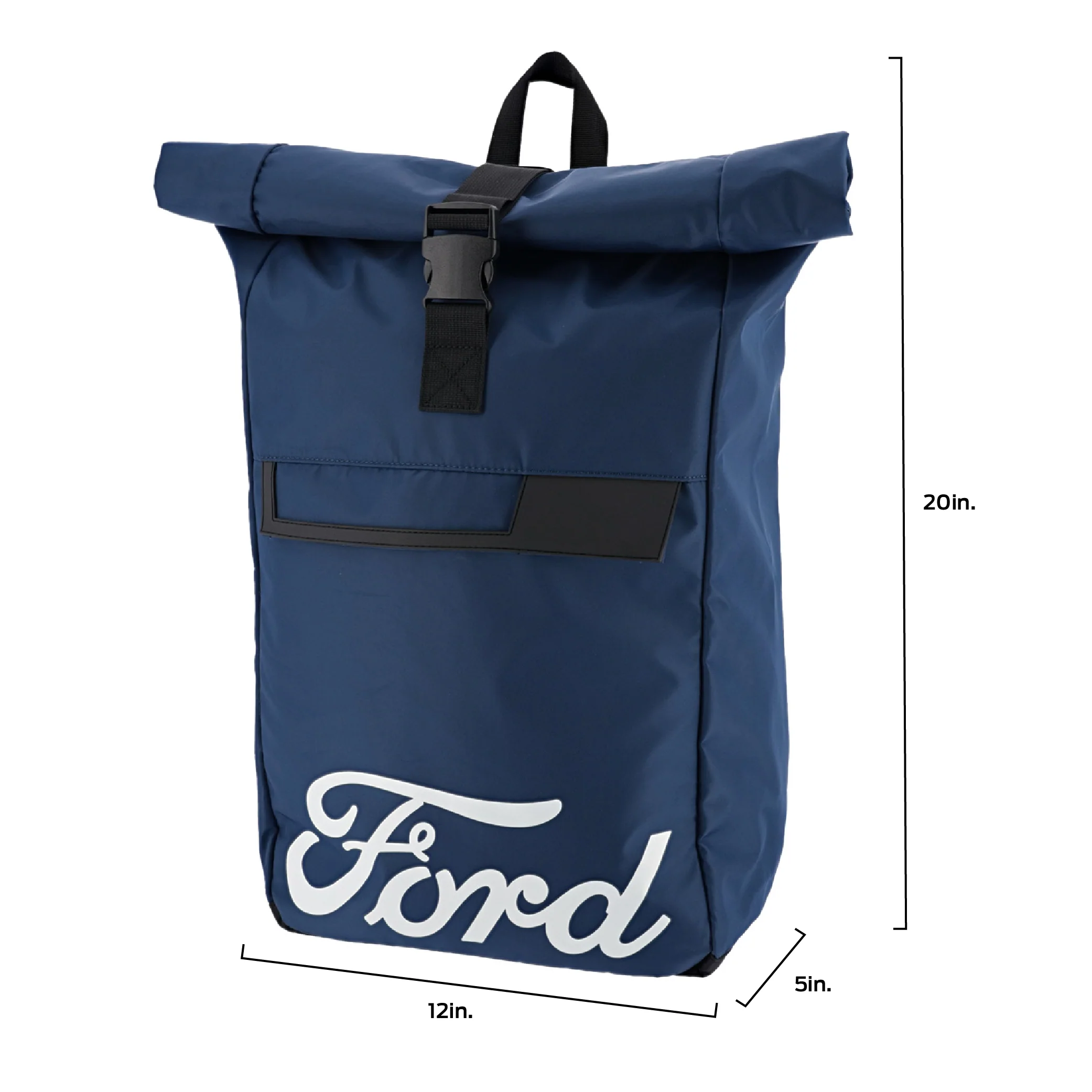 Ford Script 20" x 12" Roll Top Laptop Backpack - Image 5
