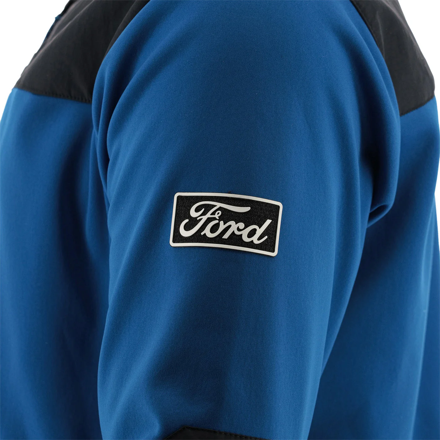 Ford Mens Blue Performance Fleece Quarter Zip Jacket - Image 3