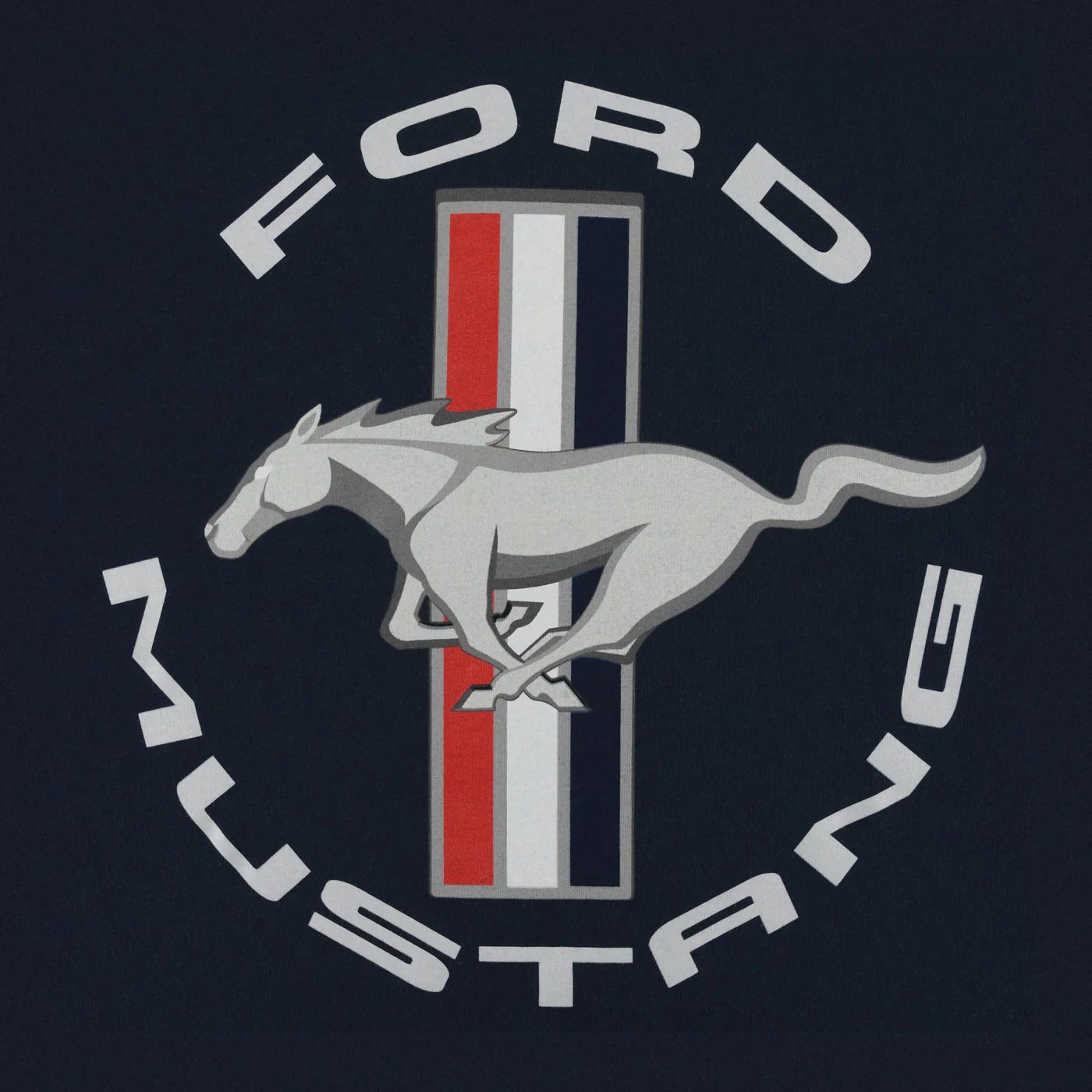 Ford Mustang Tribar Logo Mens Short Sleeve T-Shirt - Image 3