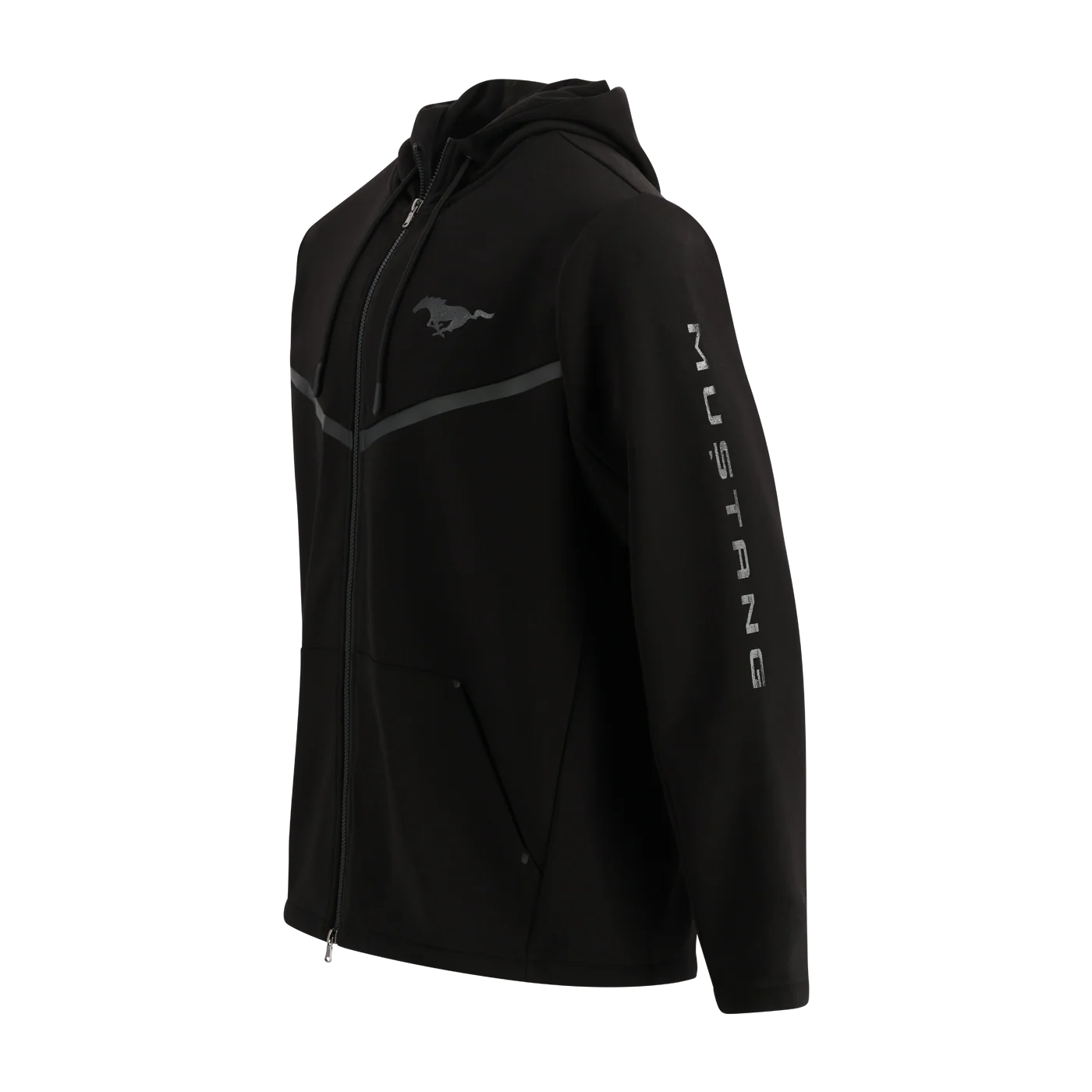 Ford Mustang Mens Black Zip Up Hoodie - Image 5