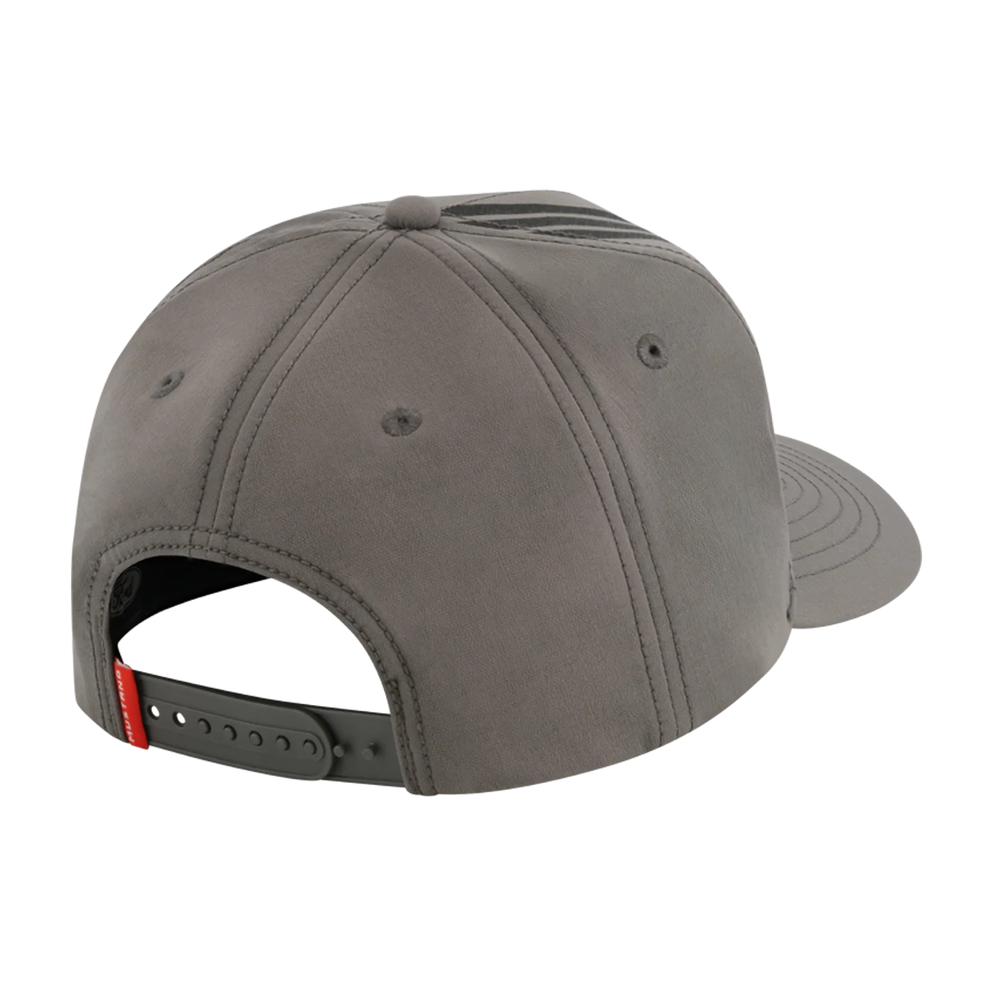 Ford Mustang Black & Gray Racing Stripe Snapback Hat - Image 3
