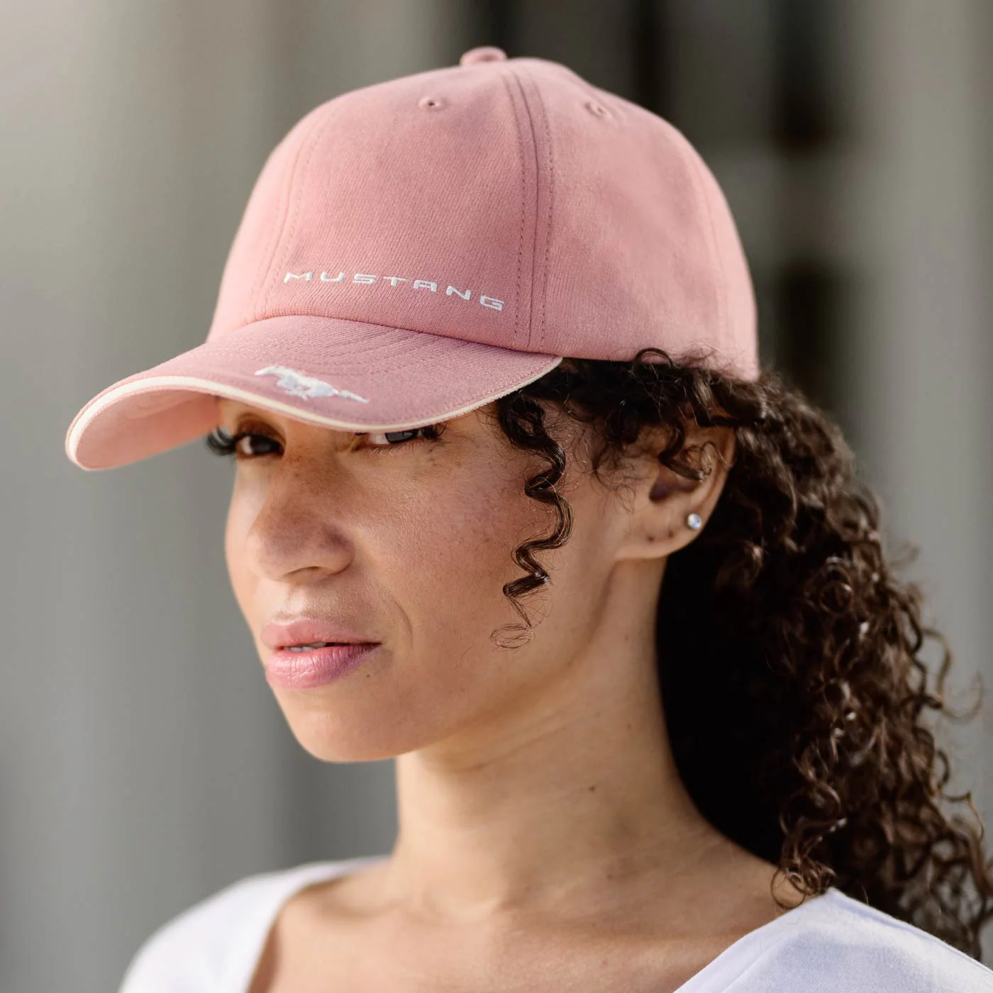 Ford Mustang Womens Pretty in Pink Slide Back Hat - Image 3