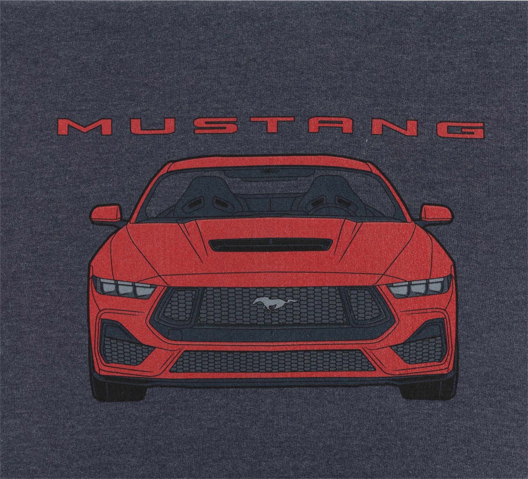 Ford Mustang Graphic Navy Blue Youth Hoodie - Image 3