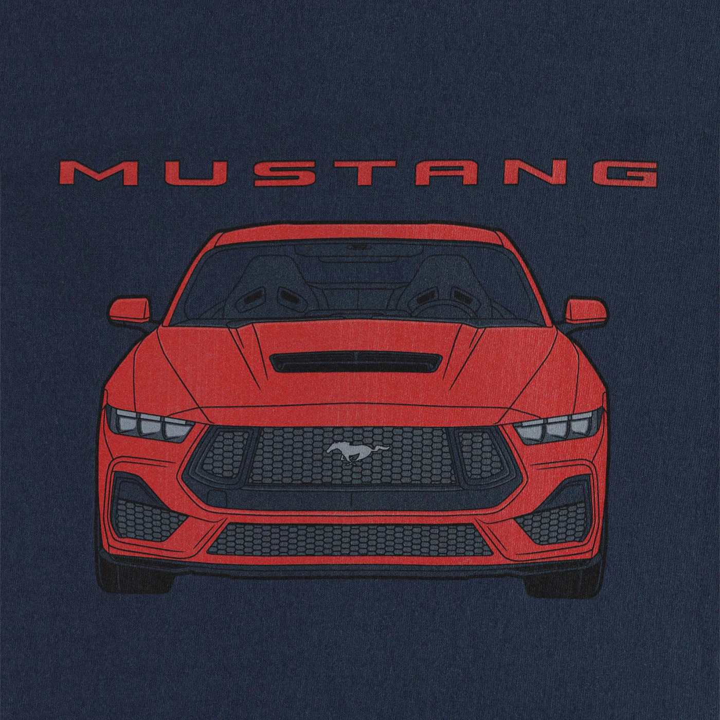 Ford Mustang Red Graphic Youth Short Sleeve T-Shirt - Image 3