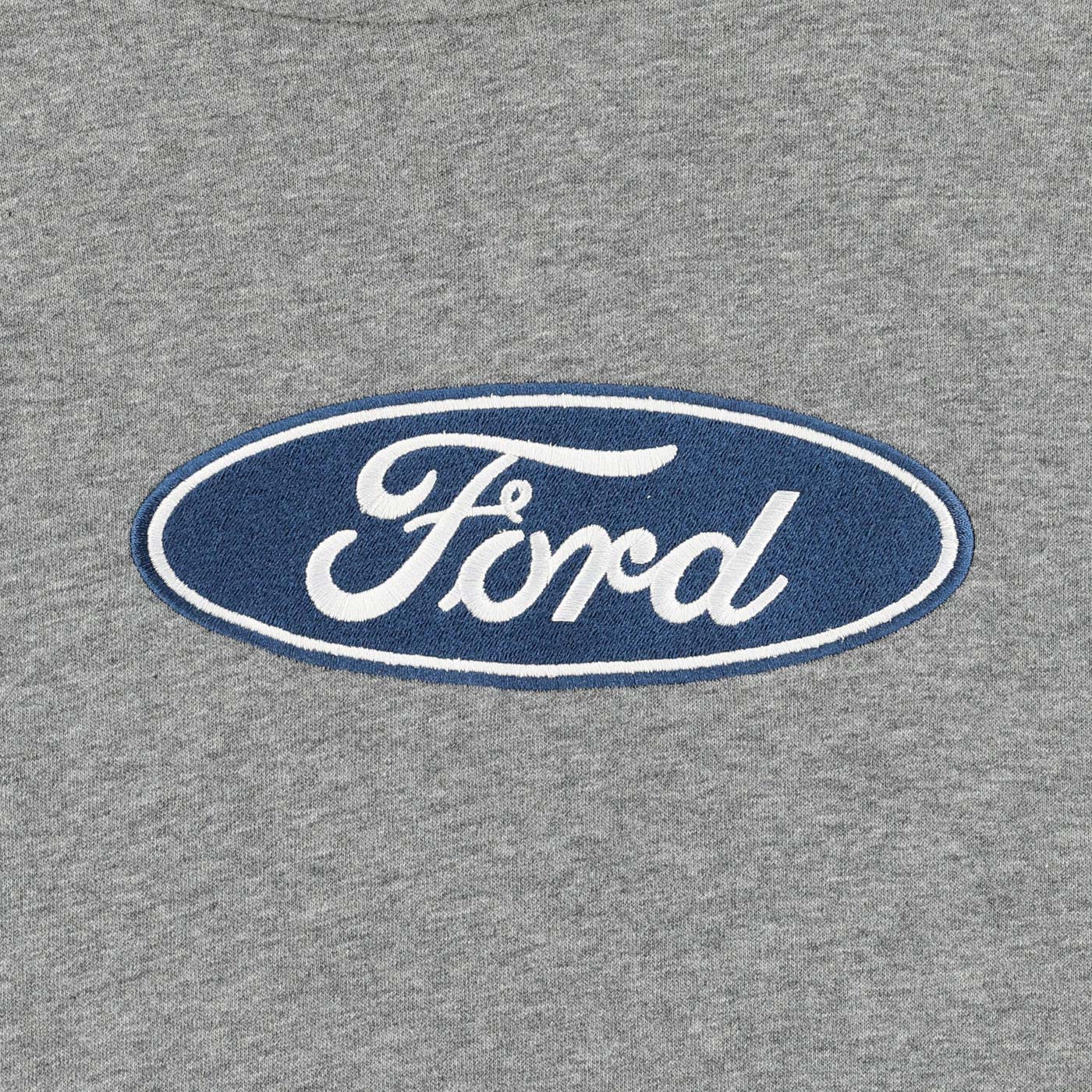 Ford Oval Mens Gray Pullover Fleece Hoodie - Image 5