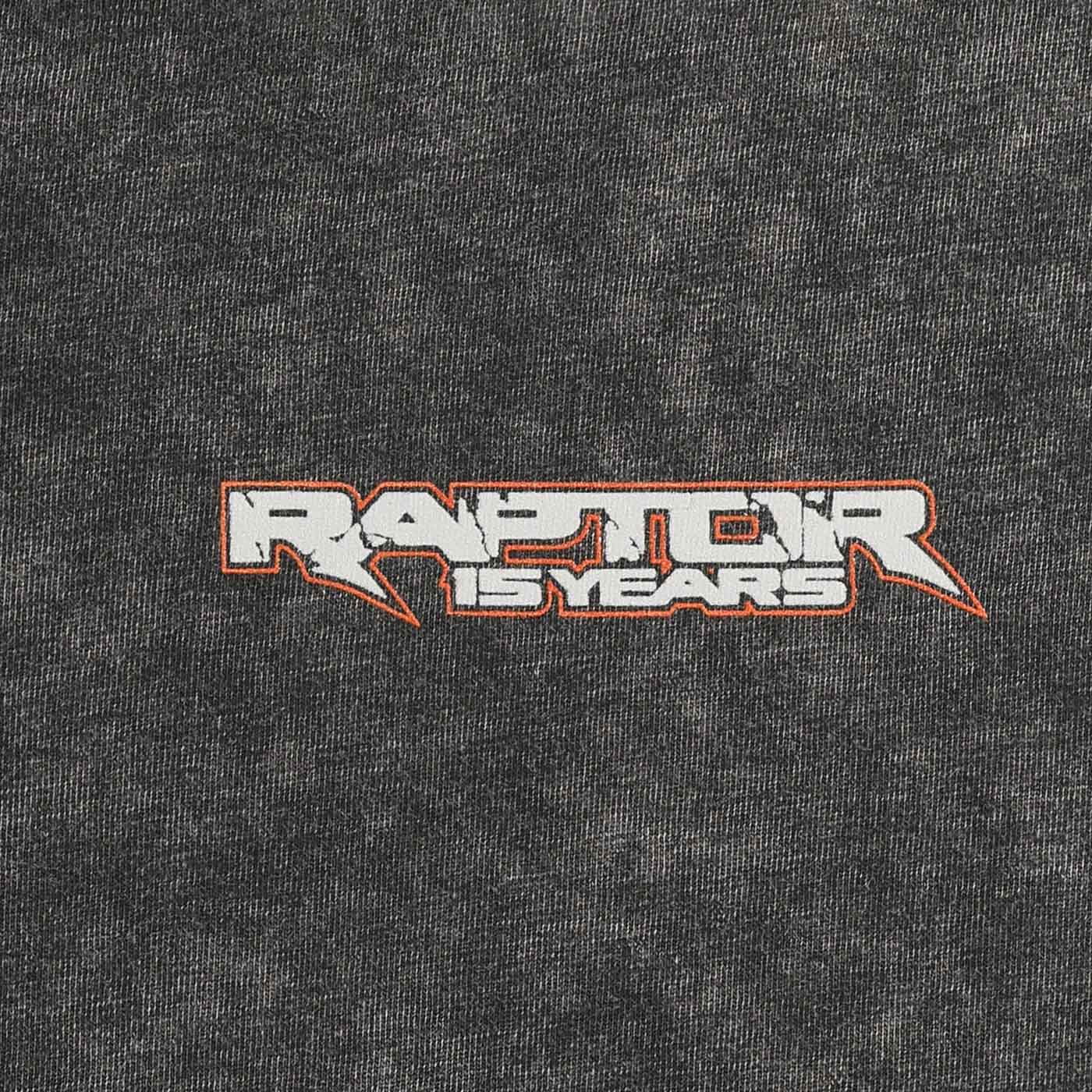 Ford Raptor Gray 15 Years of Raptor Short Sleeve T-Shirt - Image 3