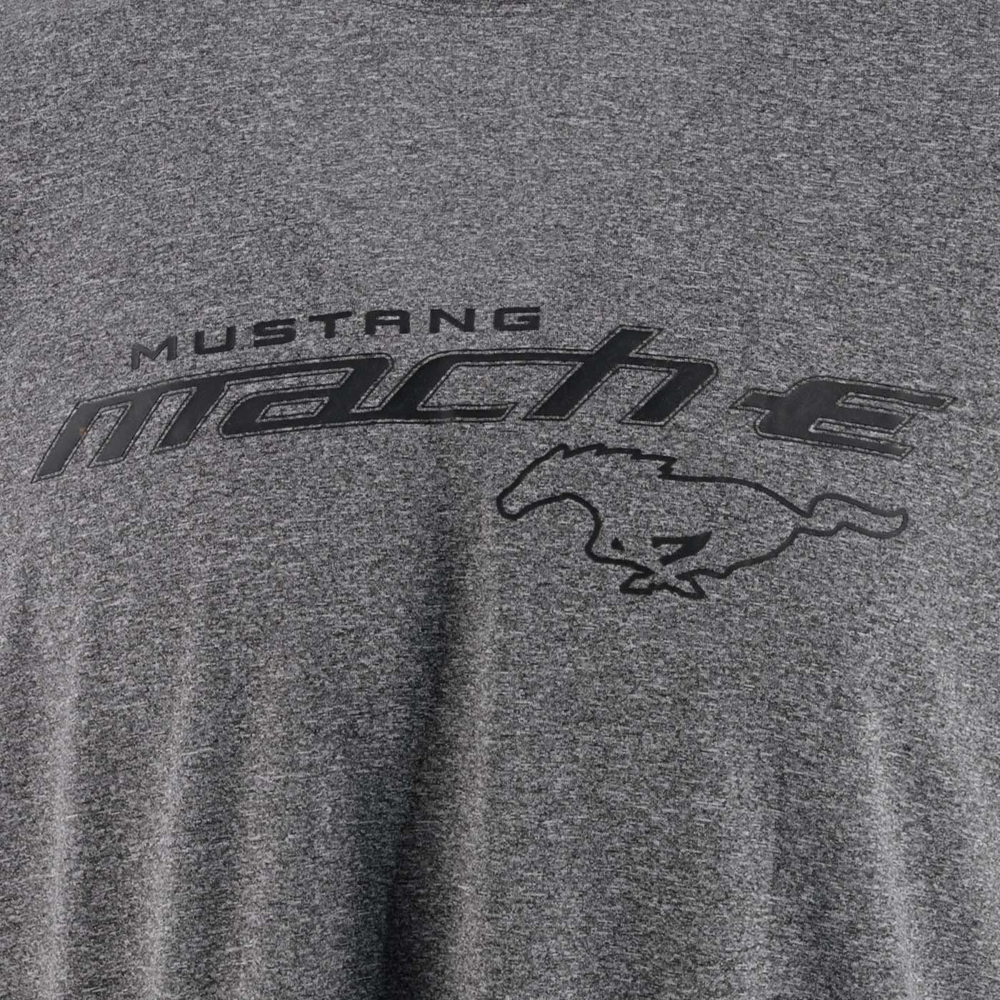 Ford Mustang Mach-E Mens Gray Athletic T-Shirt - Image 3