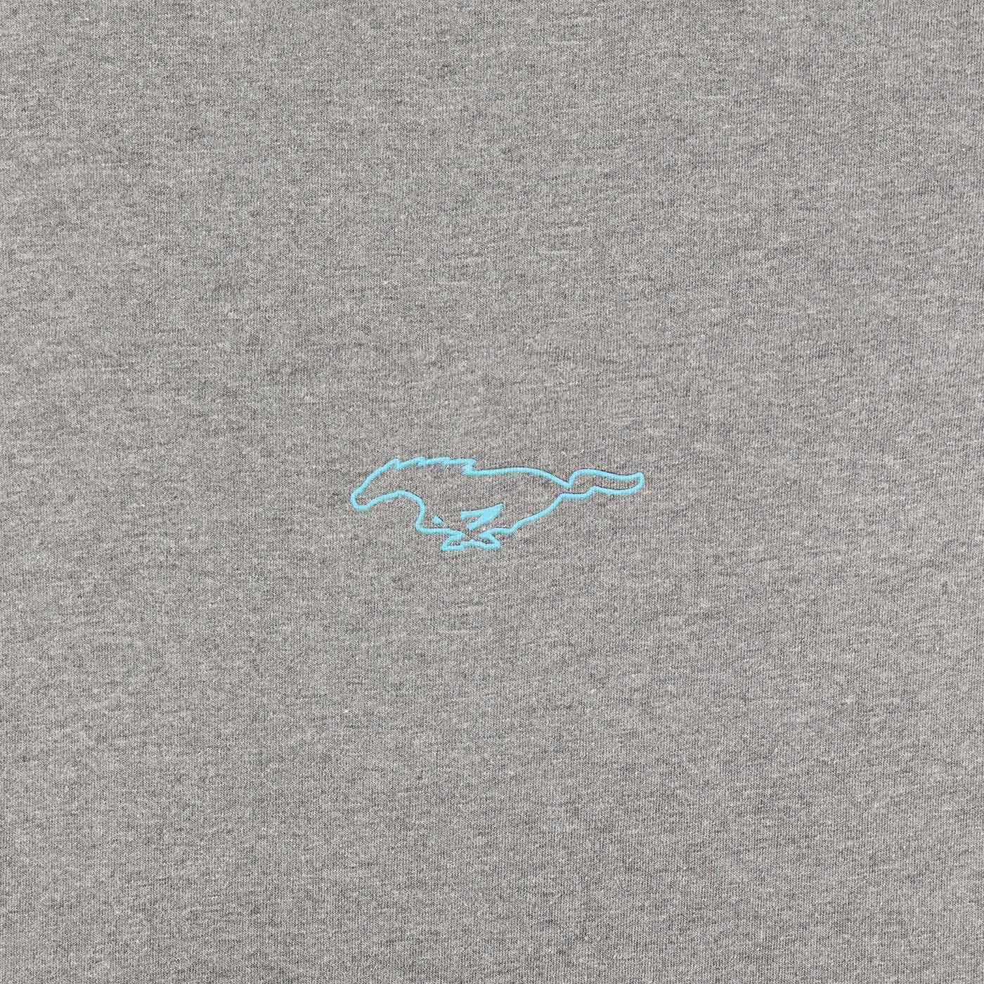 Ford Mustang Mach-E Mens Glow Ink Gray T-Shirt - Image 7