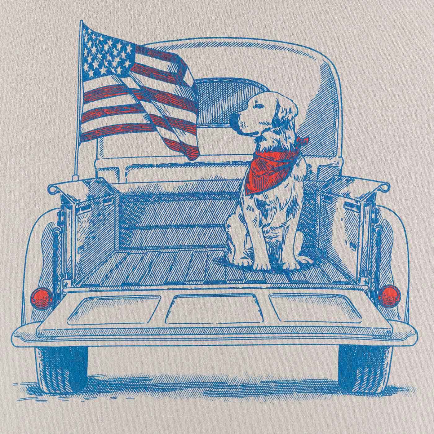 Ford Trucks Mens Americana Dog Graphic T-Shirt - Image 5